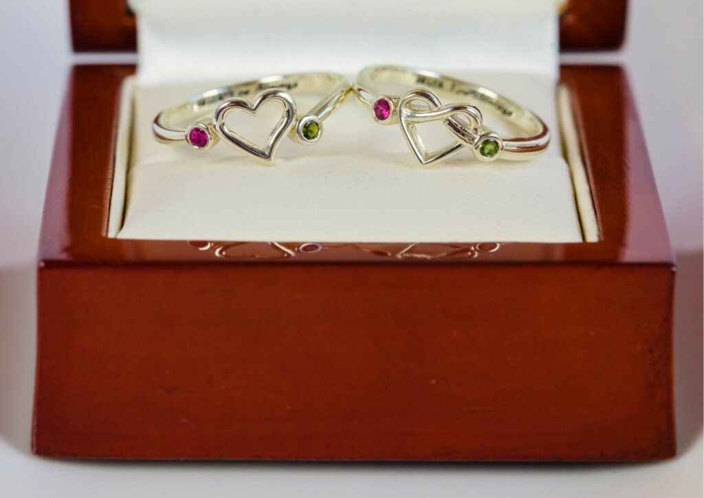 Pair of Heart Dress Rings