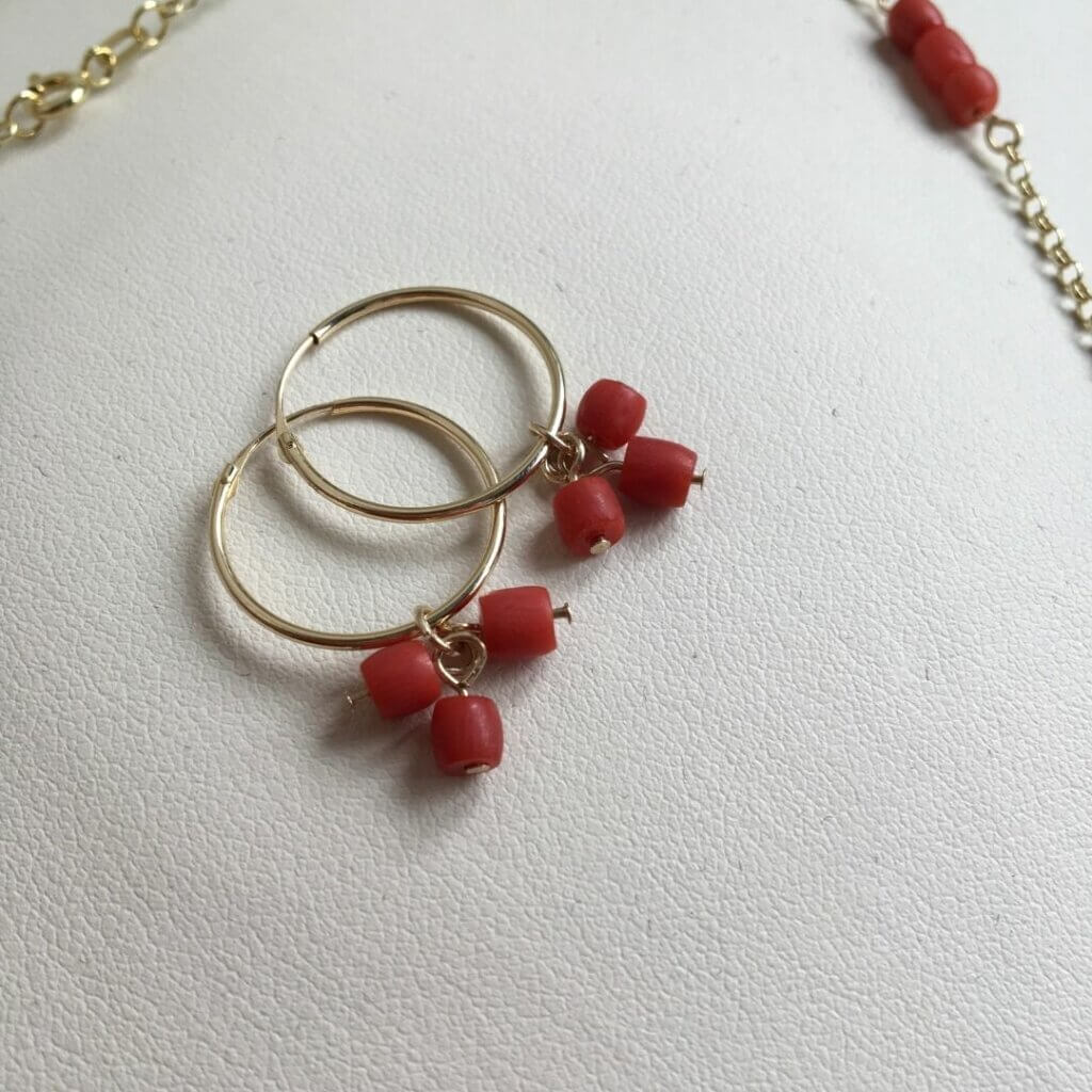 Coral Earrings