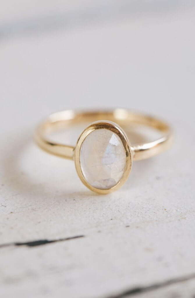 Moonstone Stacking Ring