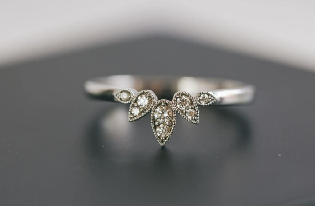 Millgrained Tiara Fitted Wedding Ring