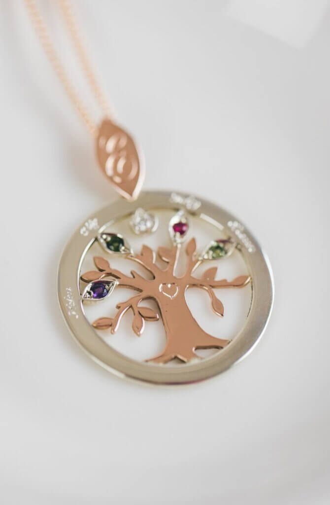 Family Tree Birthstone Pendant