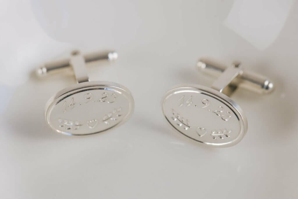 Groom's Gift Engraved Wedding Day Cufflinks