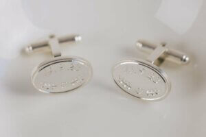 Groom's Gift Engraved Wedding Day Cufflinks