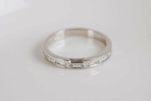 Fitted Channel Set Baguette and Princess Cut Diamond Eternity Ring