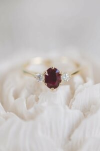 Ruby and Diamond Trilogy Ring