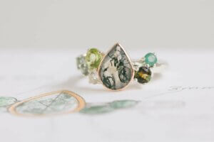 Green Gemstone Dress Ring