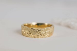 Golden Anniversary Mountain Inspired Fitted Ring