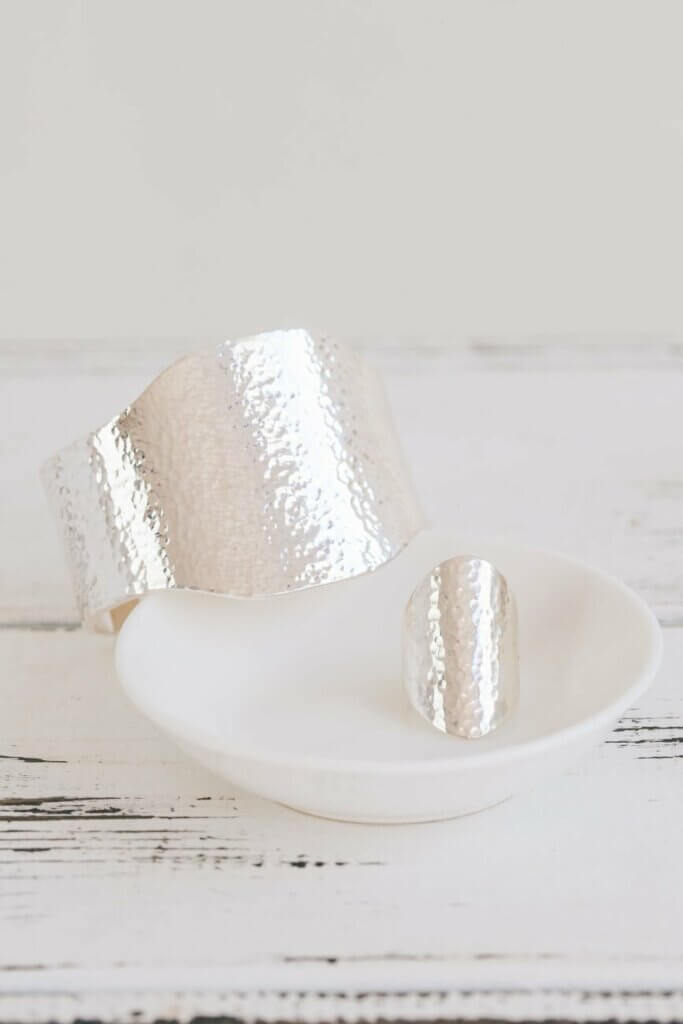 Hammered Silver Cuff