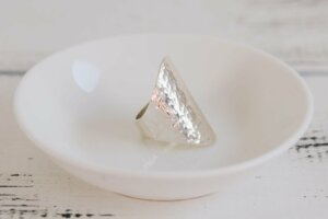 Hammered Silver Statement Ring