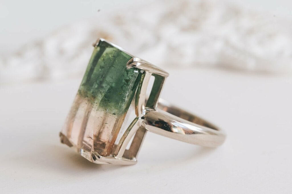 Watermelon Tourmaline Dress Ring