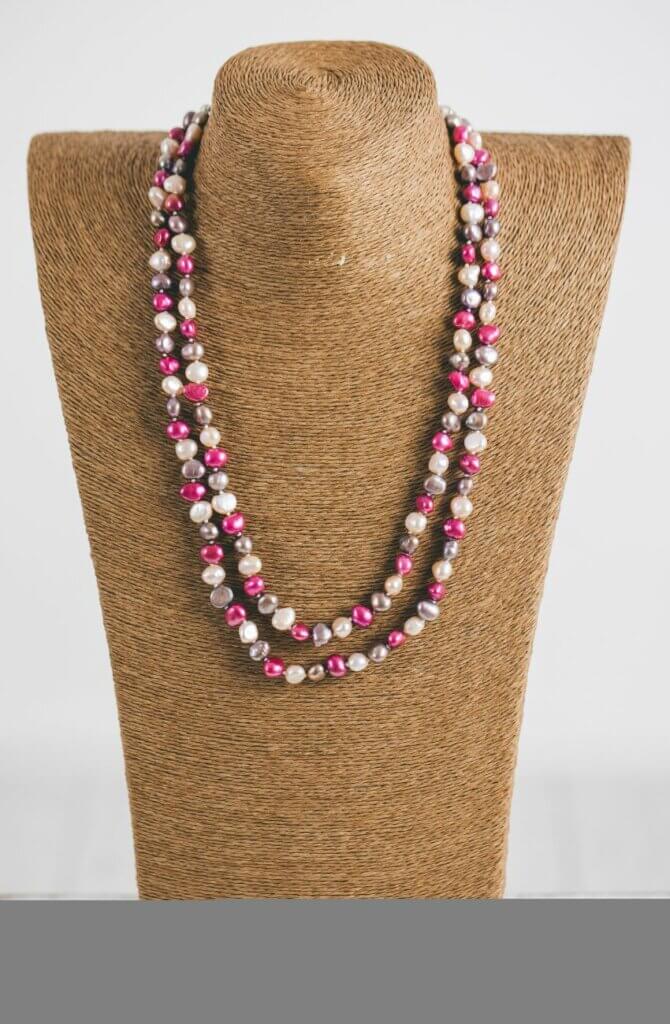 Redesigned Knotted Pearl Necklace