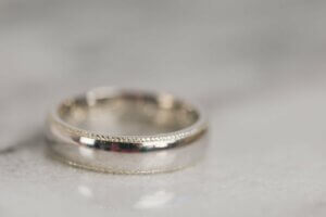 Hand Engraved Rope Edged Wedding Ring