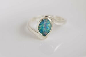 Opal Twist Ring