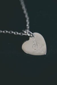 "Two Sides of One Heart" White Gold Pendant