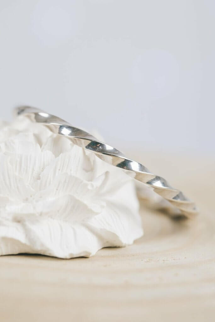 Silver Twist Bangle