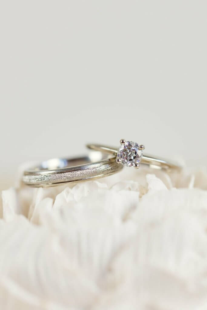 Textured Platinum Wedding Ring