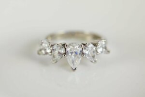 Pear Cut Tiara Style Eternity Ring