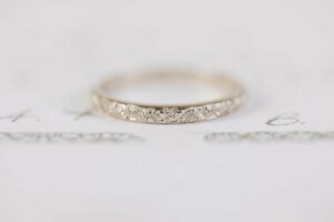 Sunflower Engraved Wedding Ring