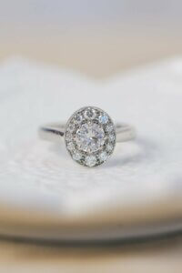 Oval Halo Brilliant Cut Diamond Ring