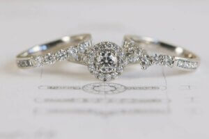 Remodelled Engagement, Wedding Ring and Eternity Ring