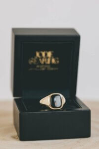 Cushion Shaped Onyx Signet Ring