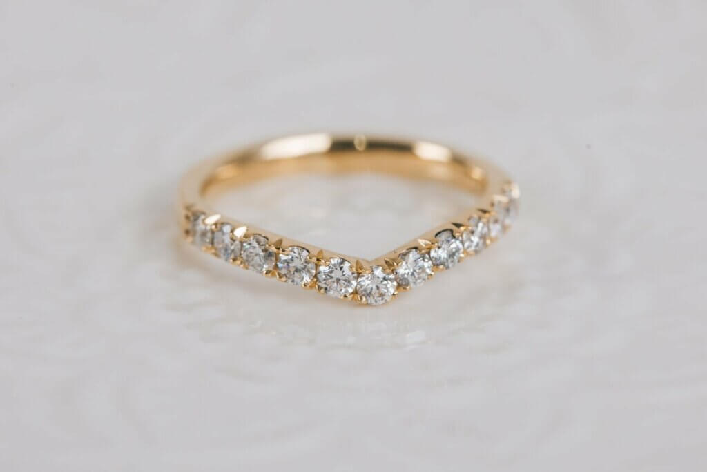 Diamond Wishbone Wedding Ring