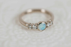 Opal and Diamond Ring