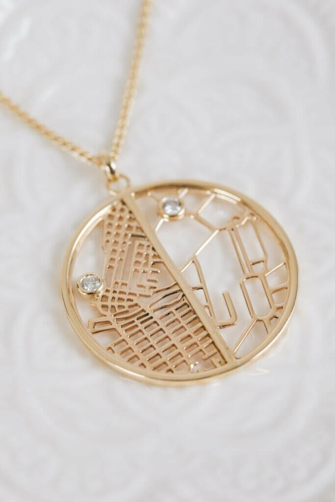 Double Map Pendant