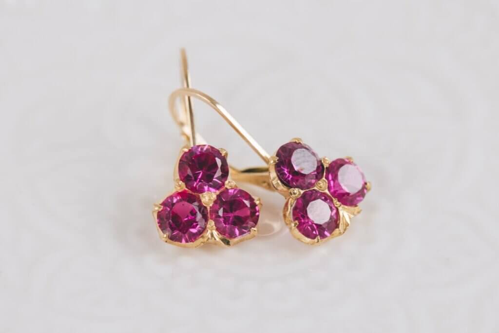 Ruby Lever Back Earrings