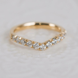 Diamond Wishbone Wedding Ring