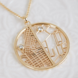 Double Map Pendant