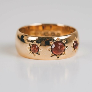 Rose Cut Garnet Ring